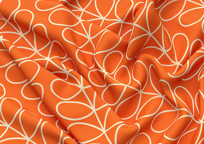 Orla Kiely Linear Stem, Persimmon - Twist&Fit Roman Blind - Image 4